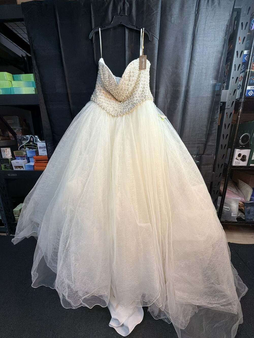 Demetrios Beaded Tulle Ivory Wedding Dress Size 16 Style YS-2867D